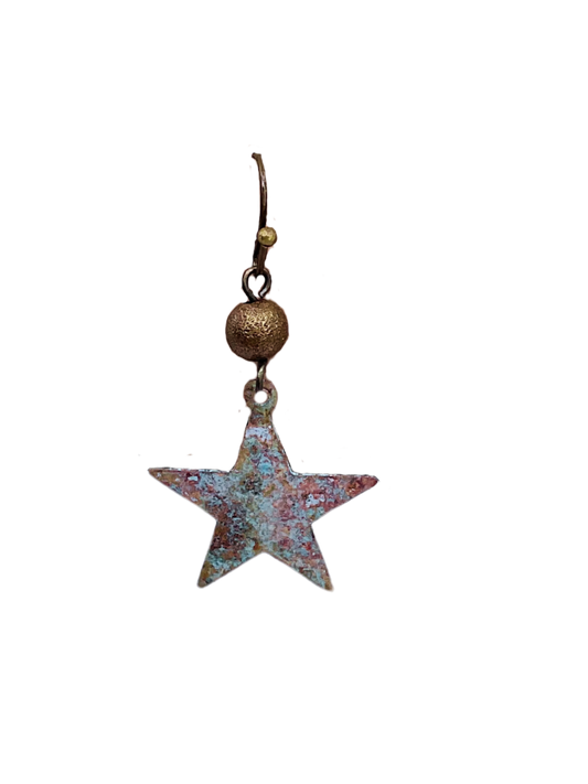 Patina Star Earrings