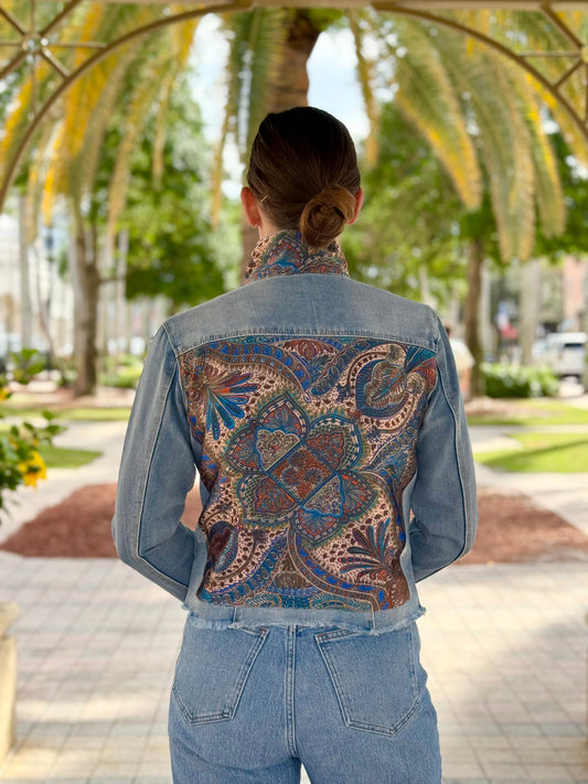 The Light Denim Jacket / Bohemian Paisley