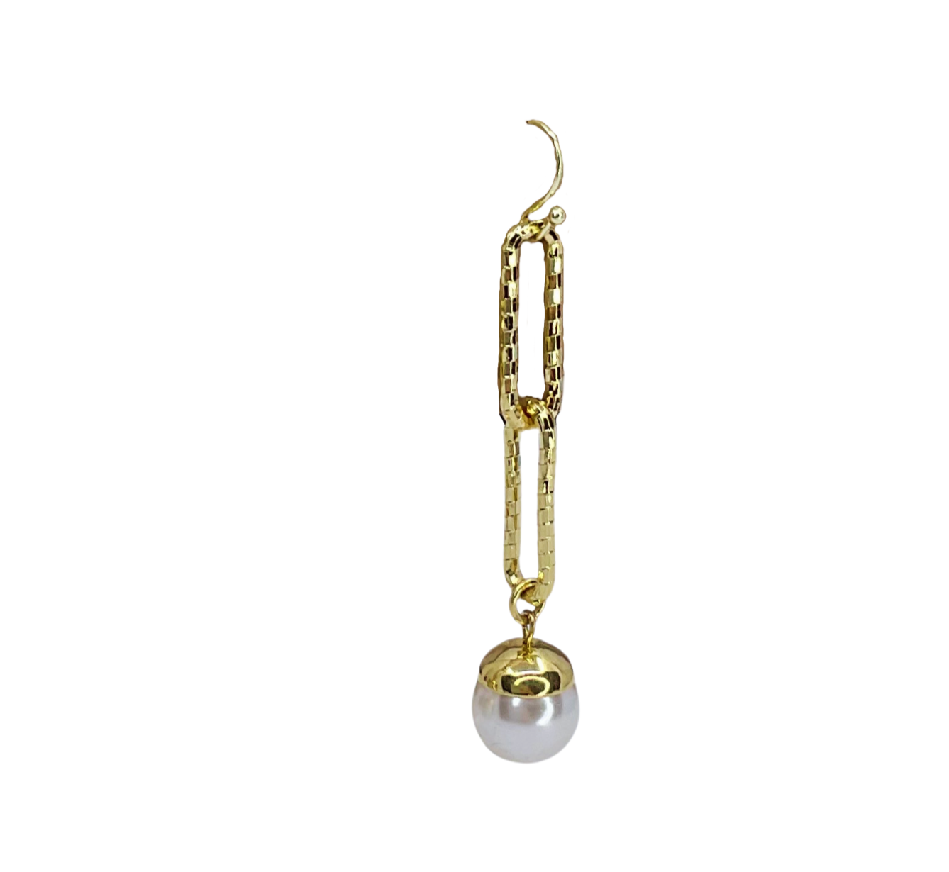 Chain and Pearl Earrings