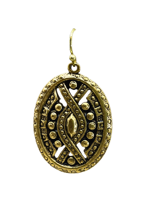 Gold Plated Vintage Reproduction Earrings