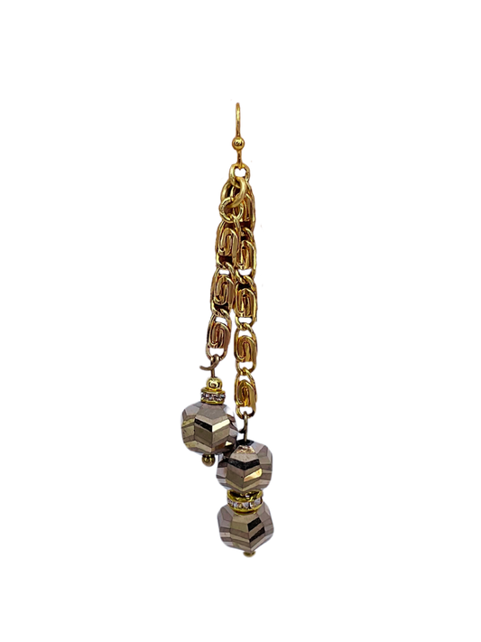 Gold Plated Bling Ball Drop Dangles
