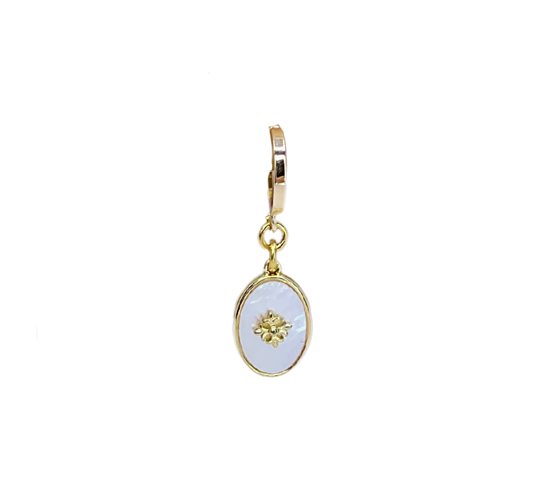 Oval Mother of Pearl earrings