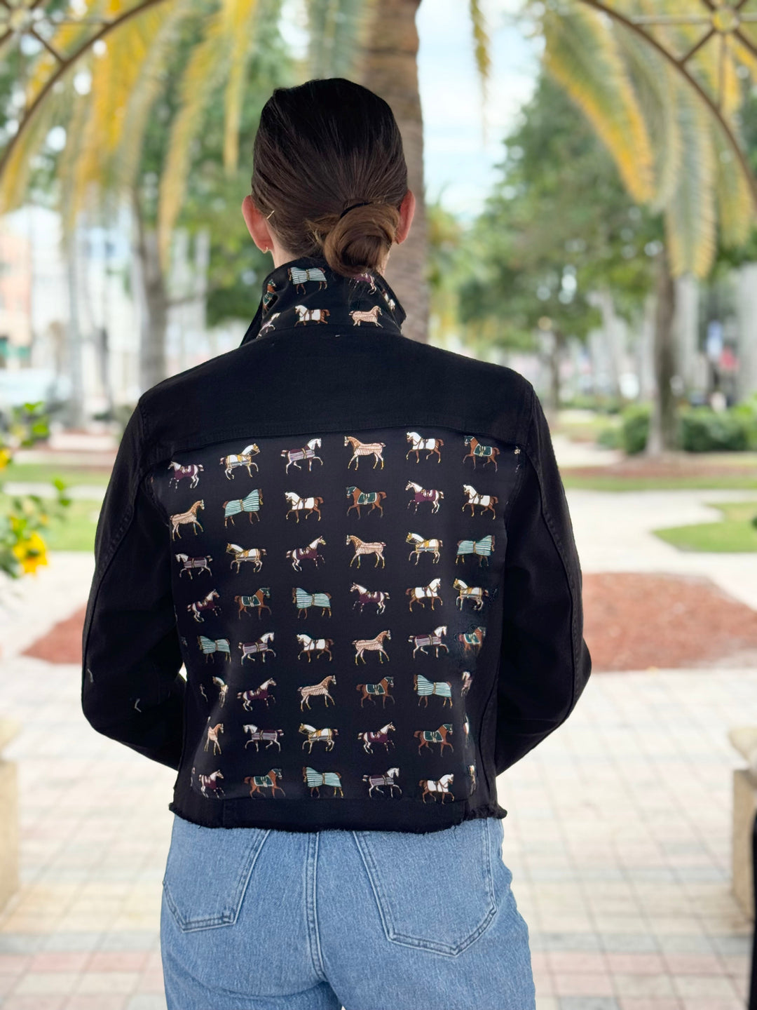 The Black Denim Jacket / Equine Elegance / Jet Black
