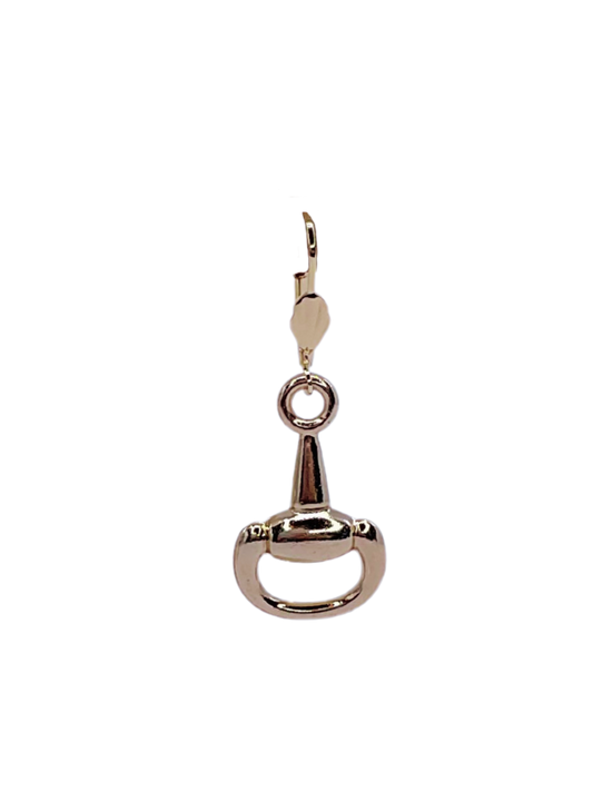 Gold Plated Horse Bit Earrings