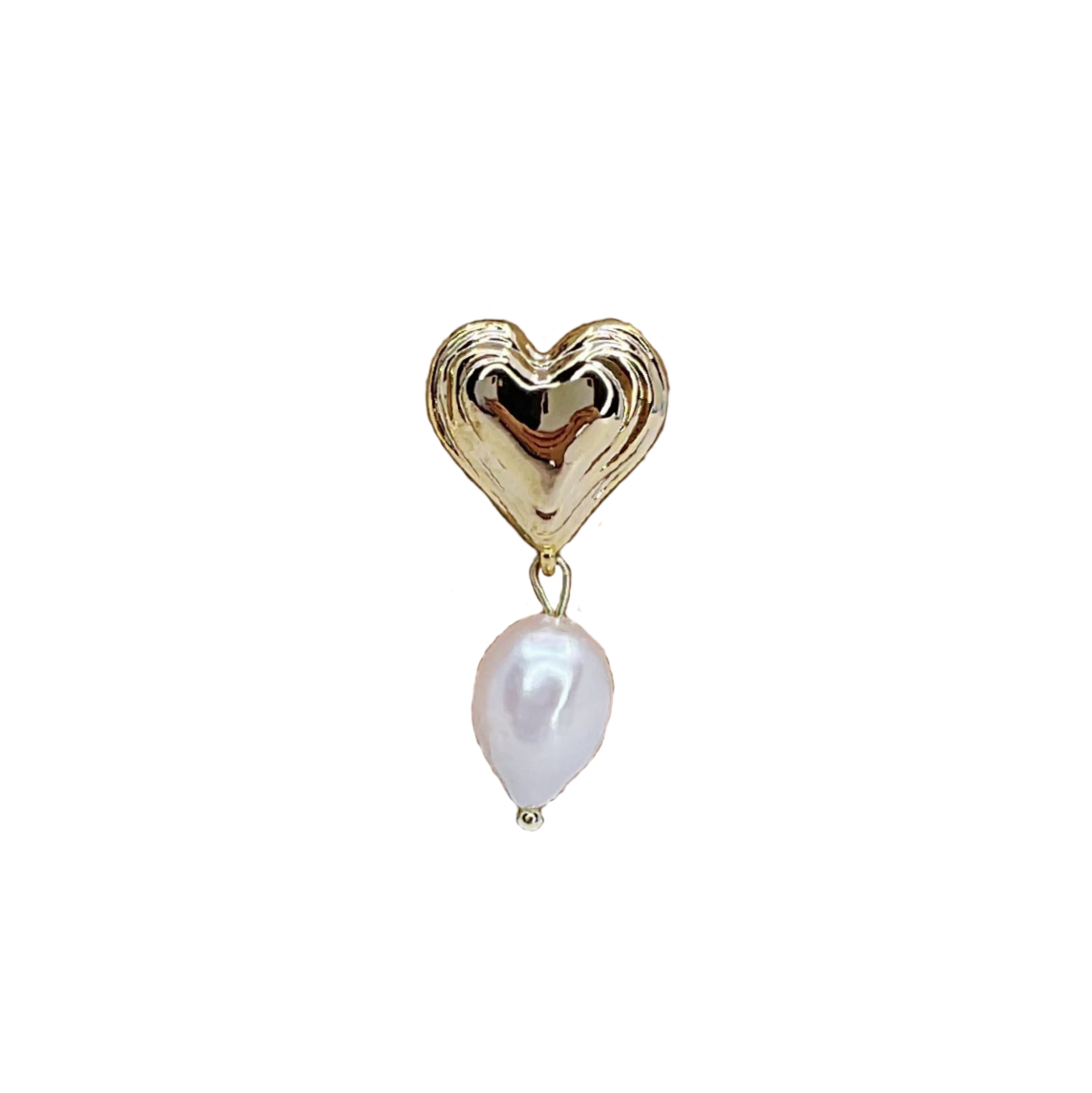 Heart and Pearl Earrings