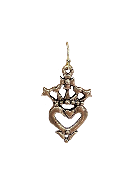 Crown Heart Earrings