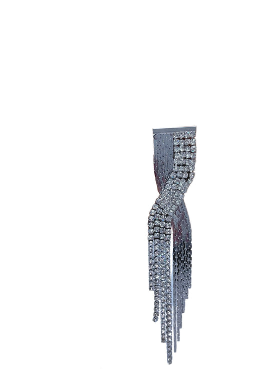 Rhinestone Crossover Earrings