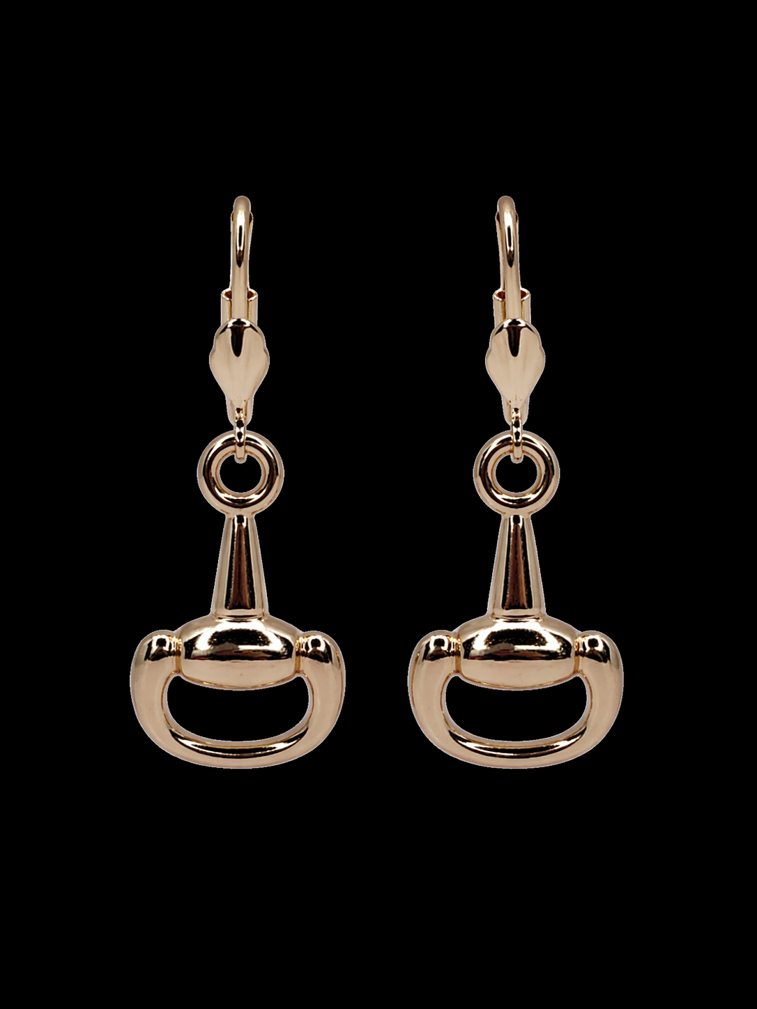 Gold Plated Horse Bit Earrings