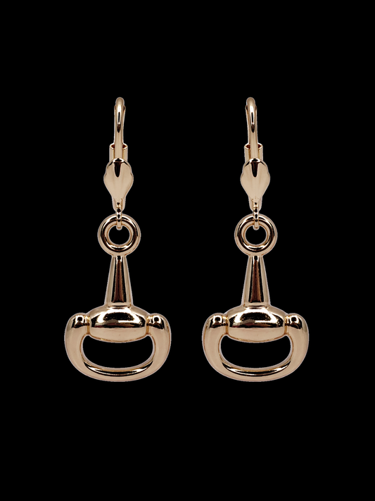 Gold Plated Horse Bit Earrings