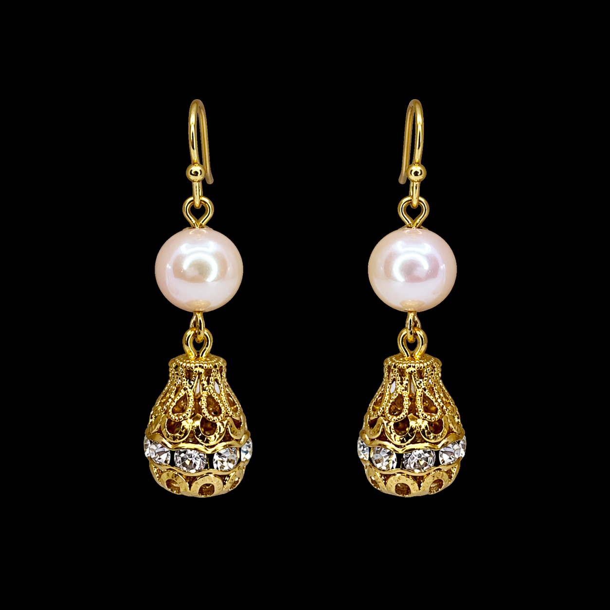 Vintage Filigree Teardop Earrings