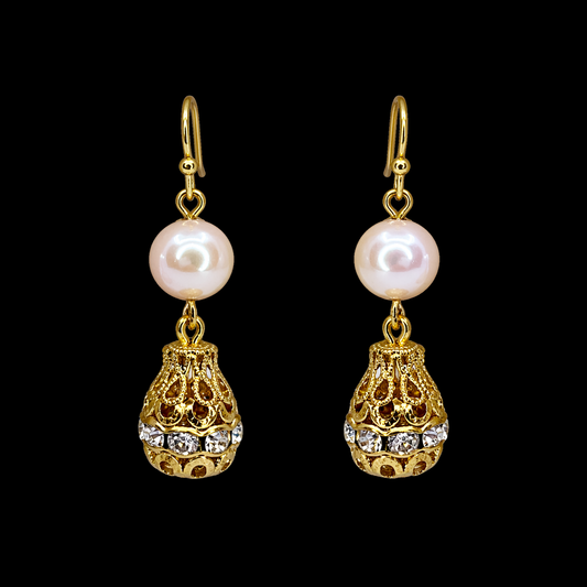 Vintage Filigree Teardop Earrings