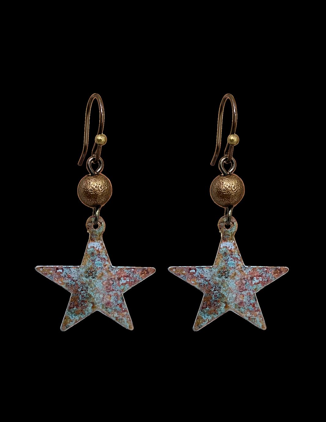 Patina Star Earrings