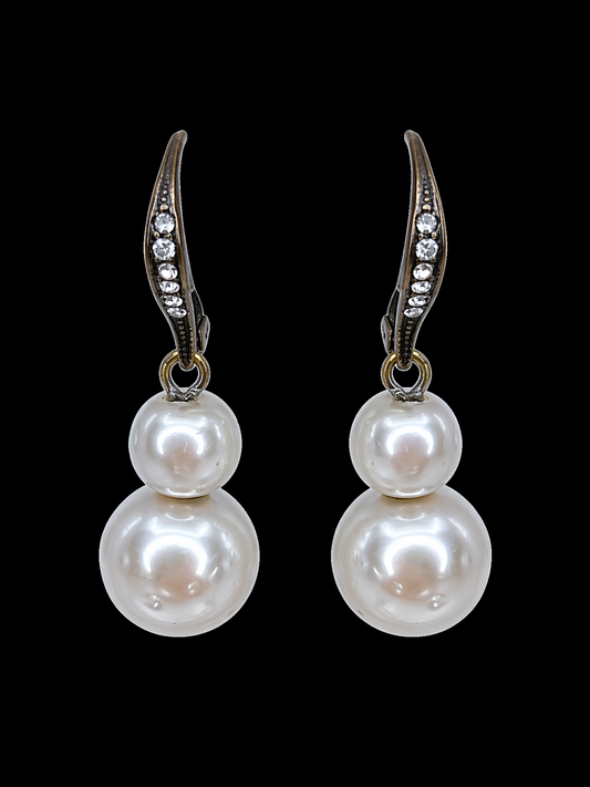 Vintage Haskell Faux Pearl Earrings