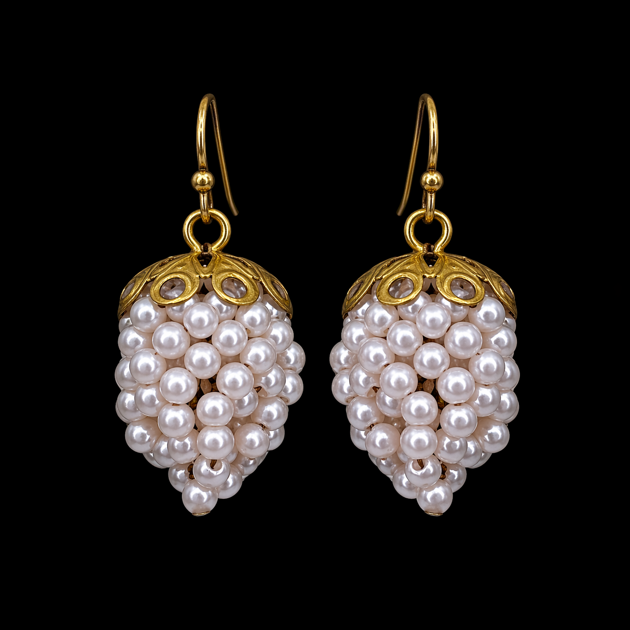 Vintage Grape Cluster Earrings