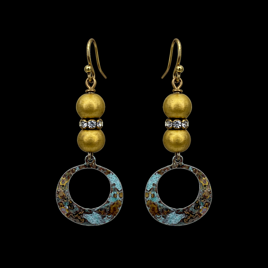 Patina Circle Earrings