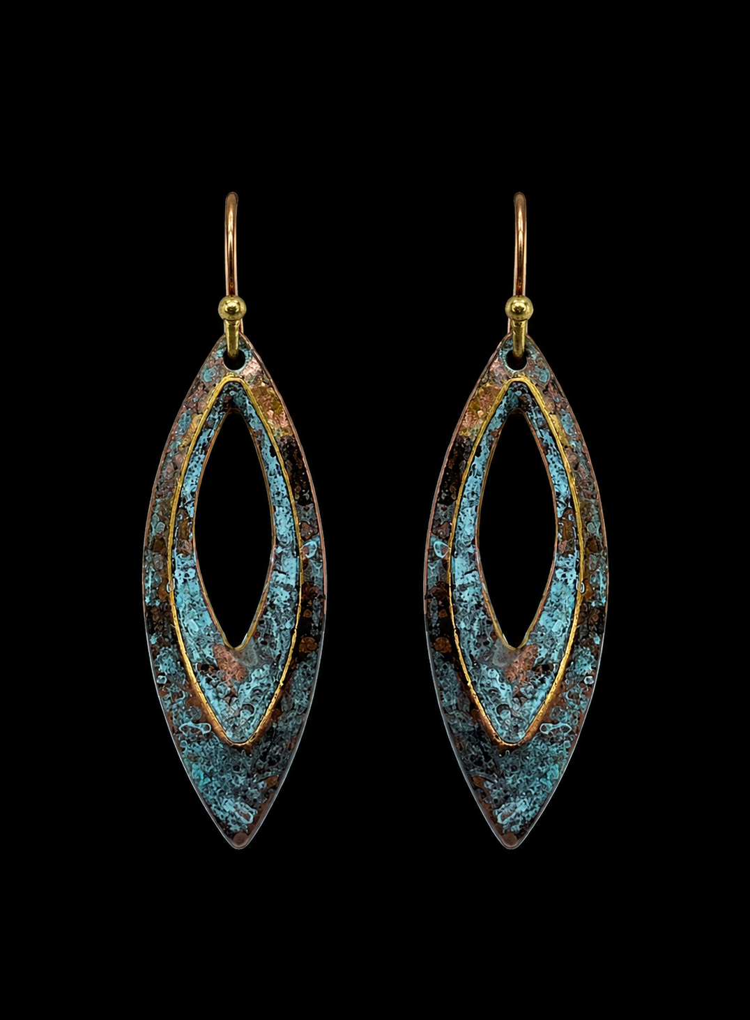 Patina Open Drop Earrings