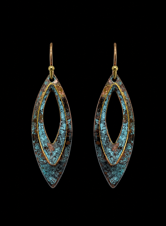 Patina Open Drop Earrings