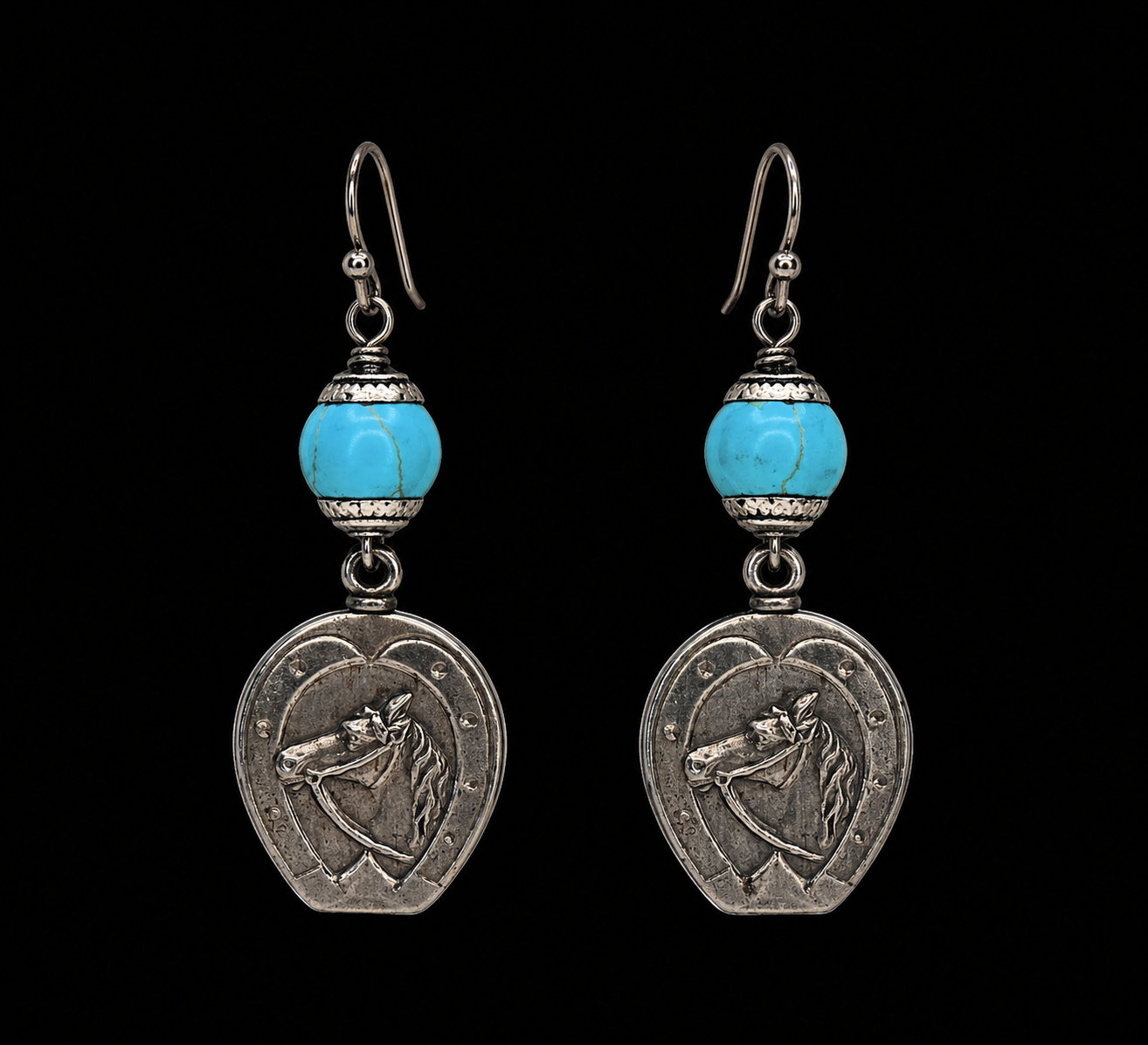 Vintage Horse Fob Earrings