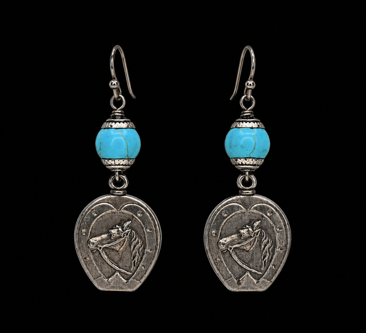 Vintage Horse Fob Earrings