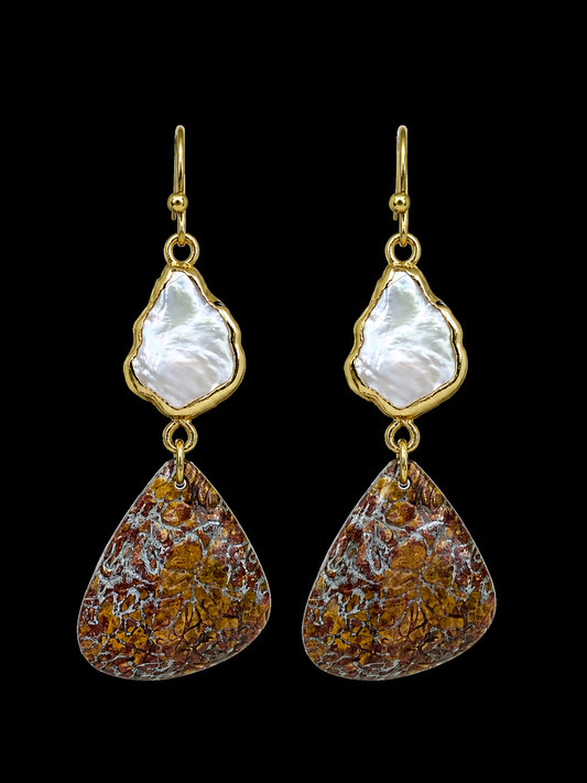 Pearl Patina Earrings