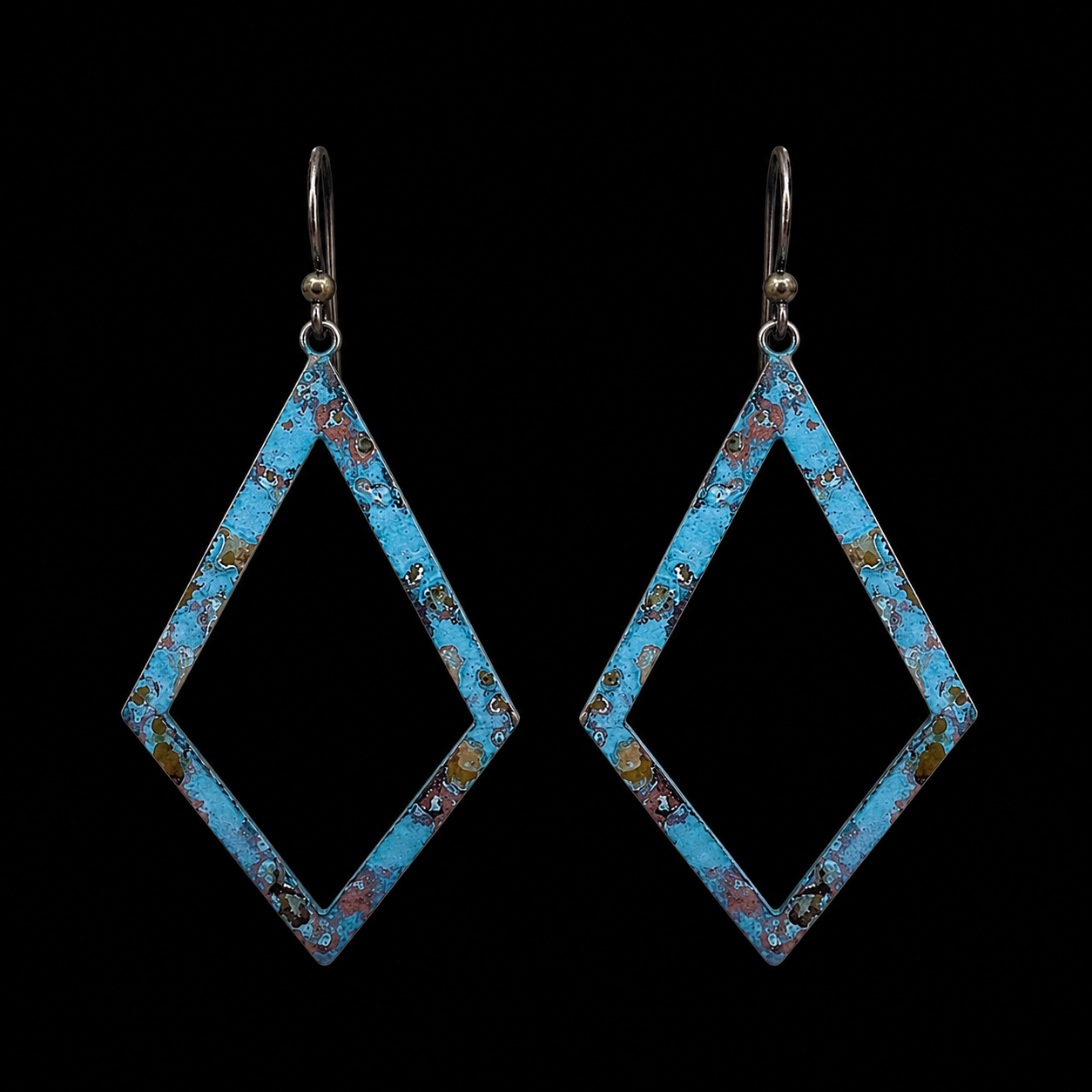 Patina Diamond Shape Earrings