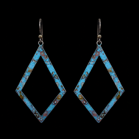 Patina Diamond Shape Earrings