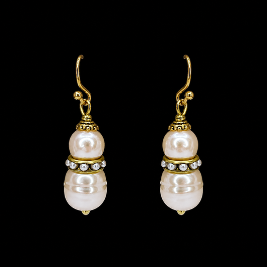 Vintage Faux Pearl Earrings
