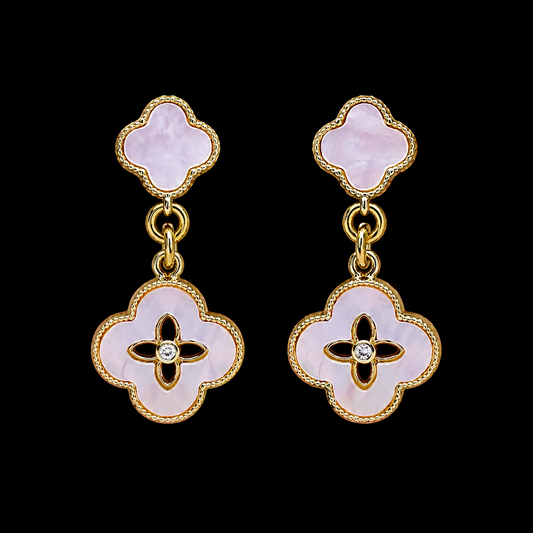 Mother of Pearl Clover Earrings