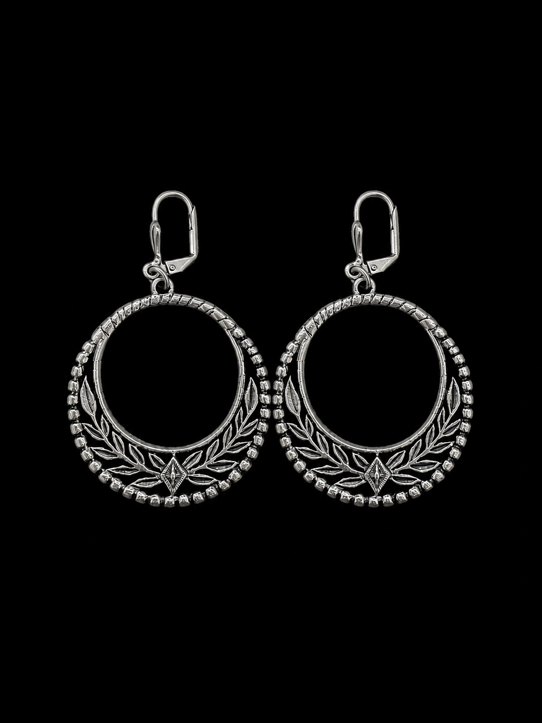 Repurposed Vintage Sterling Plated Hoop Earrings