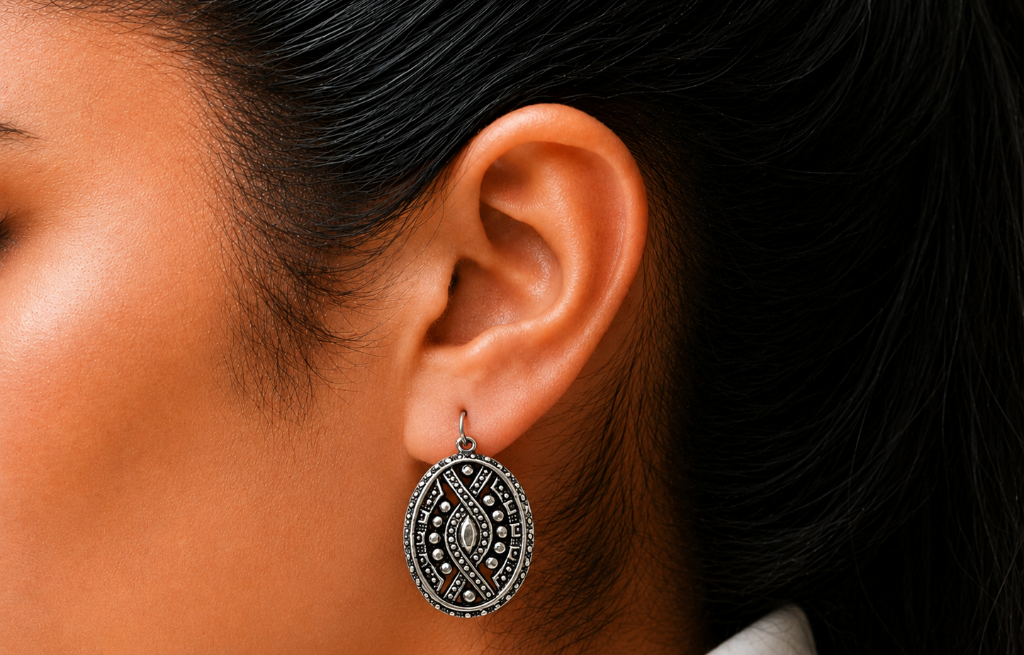 Sterling Plated Vintage Reproduction Earrings