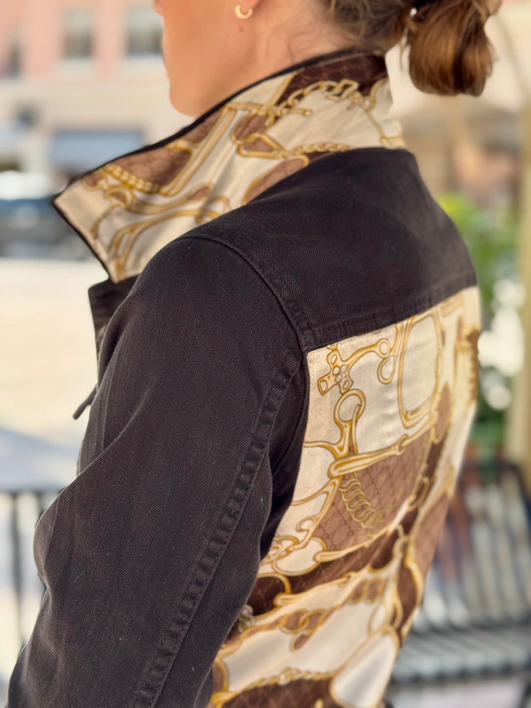 The Black Denim Jacket / Snaffle &amp; Chains