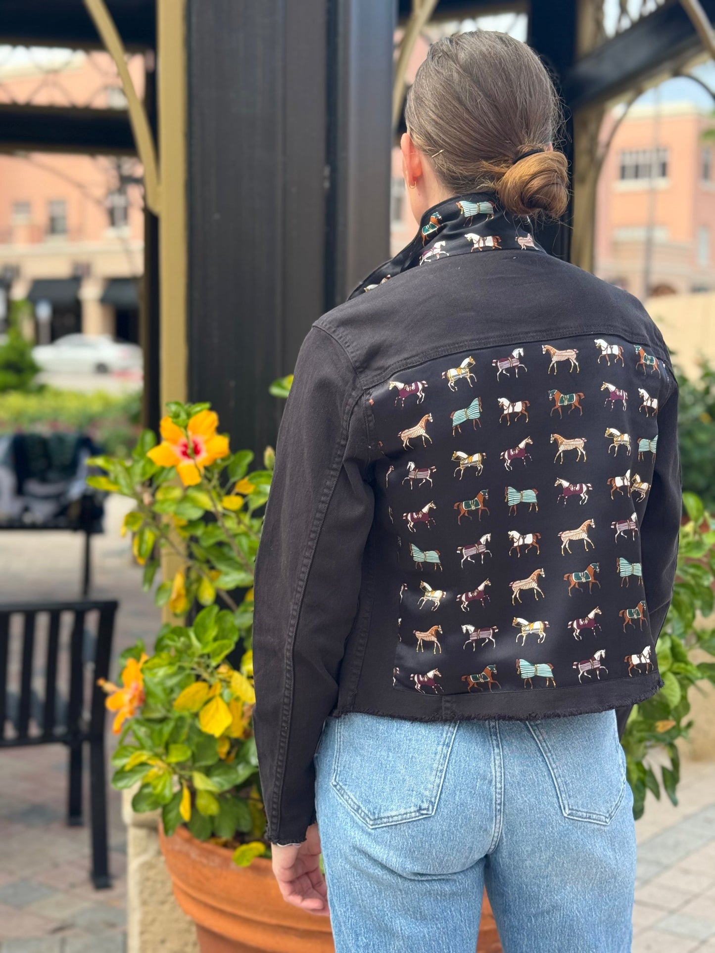 The Black Denim Jacket / Equine Elegance / Jet Black
