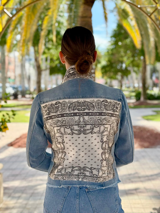The Light Denim Jacket / Western White