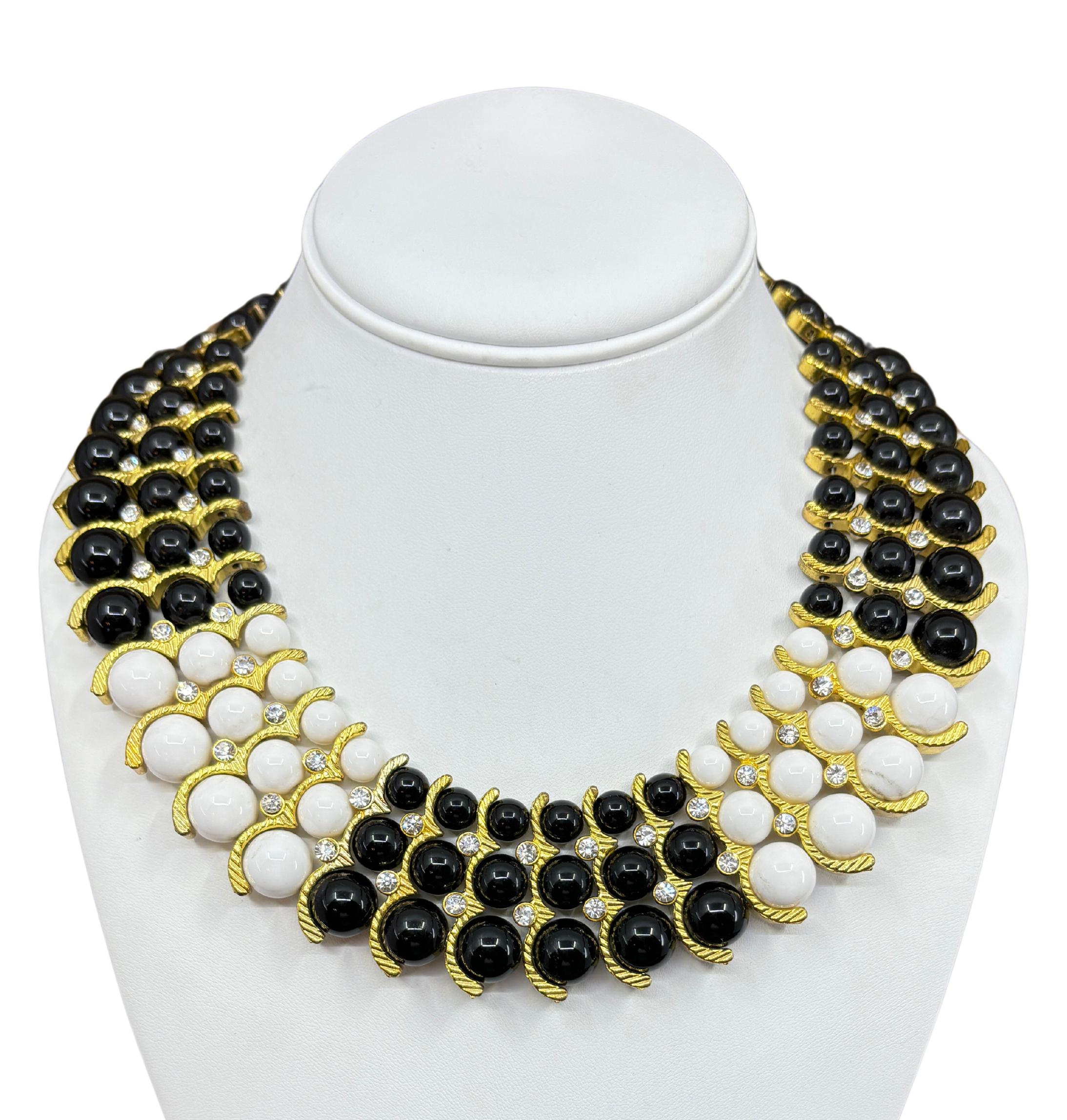 Large Vintage Bead Collar Necklace