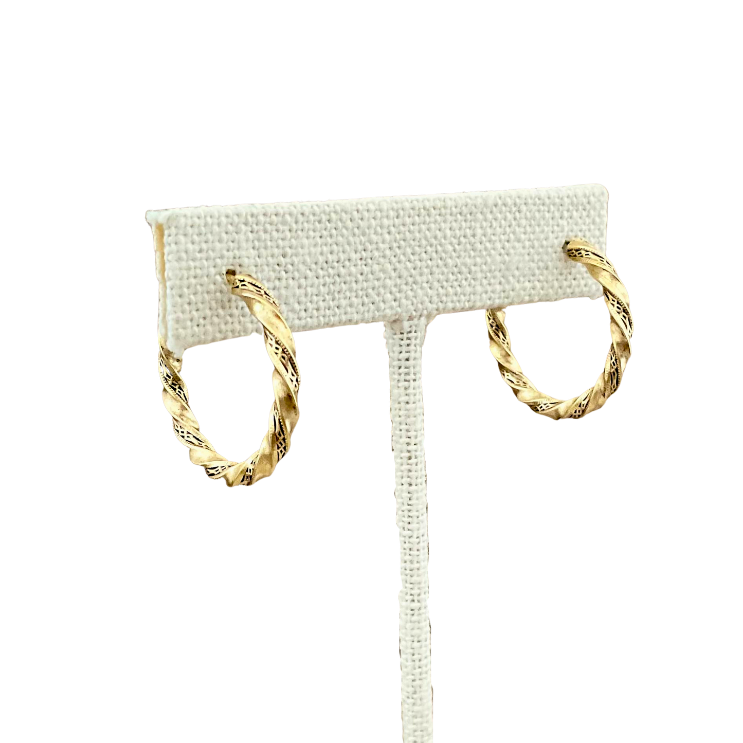 Small Gold Plated Vintage Hoop Earrings