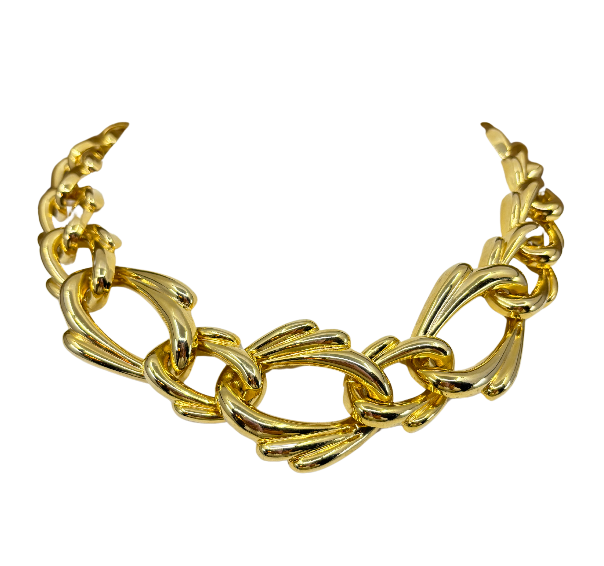 Gold Plated Hoop Collar Necklace