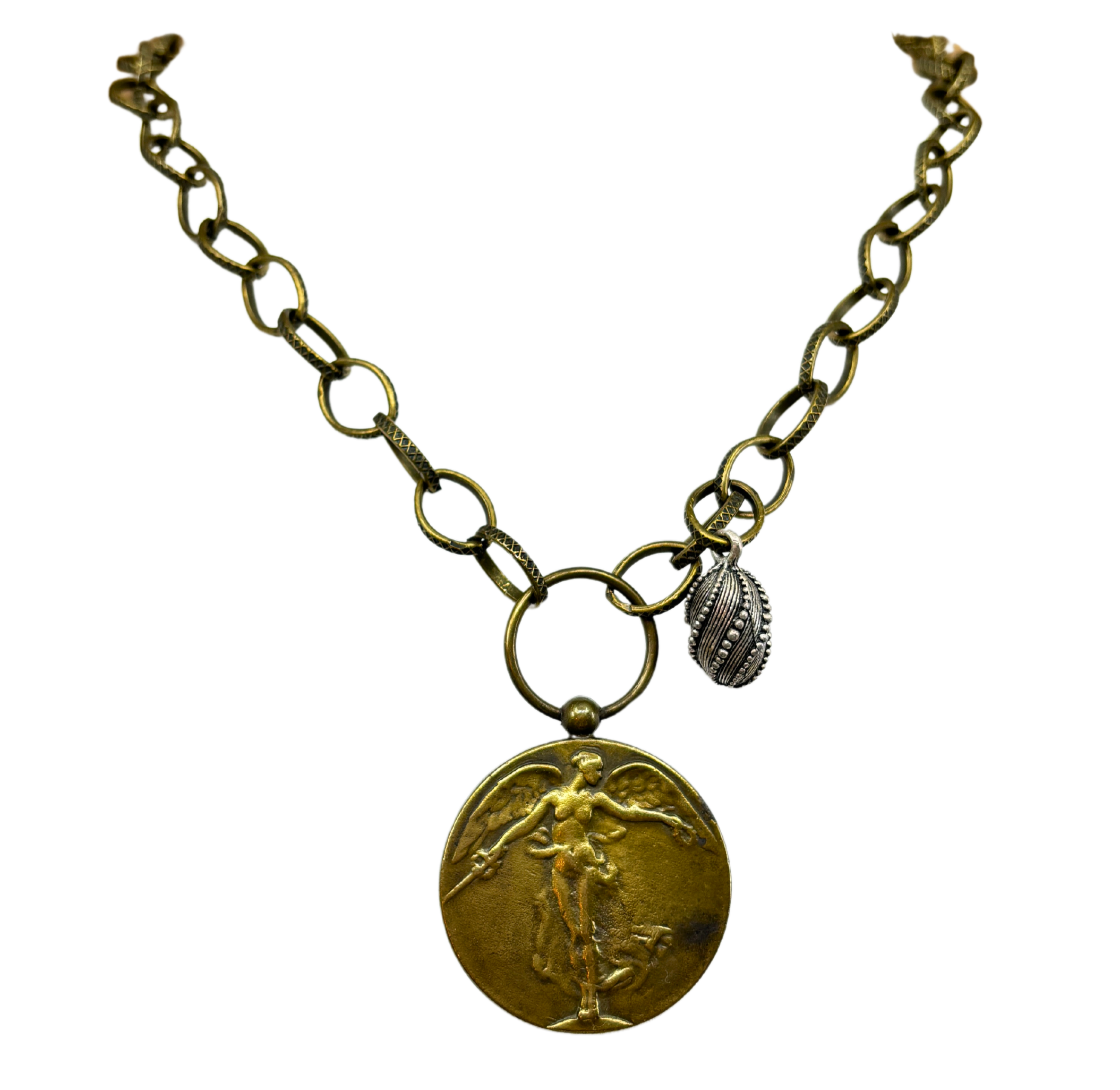 Vintage Victory Medal Necklace