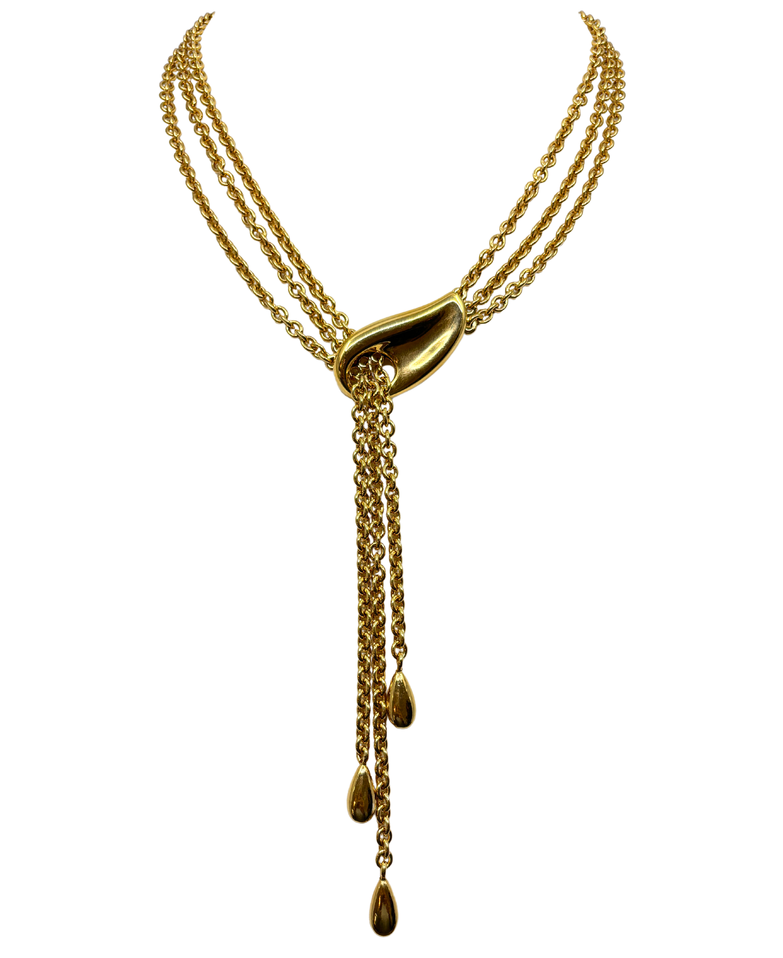 Vintage Monet Gold Rope Tassel Necklace