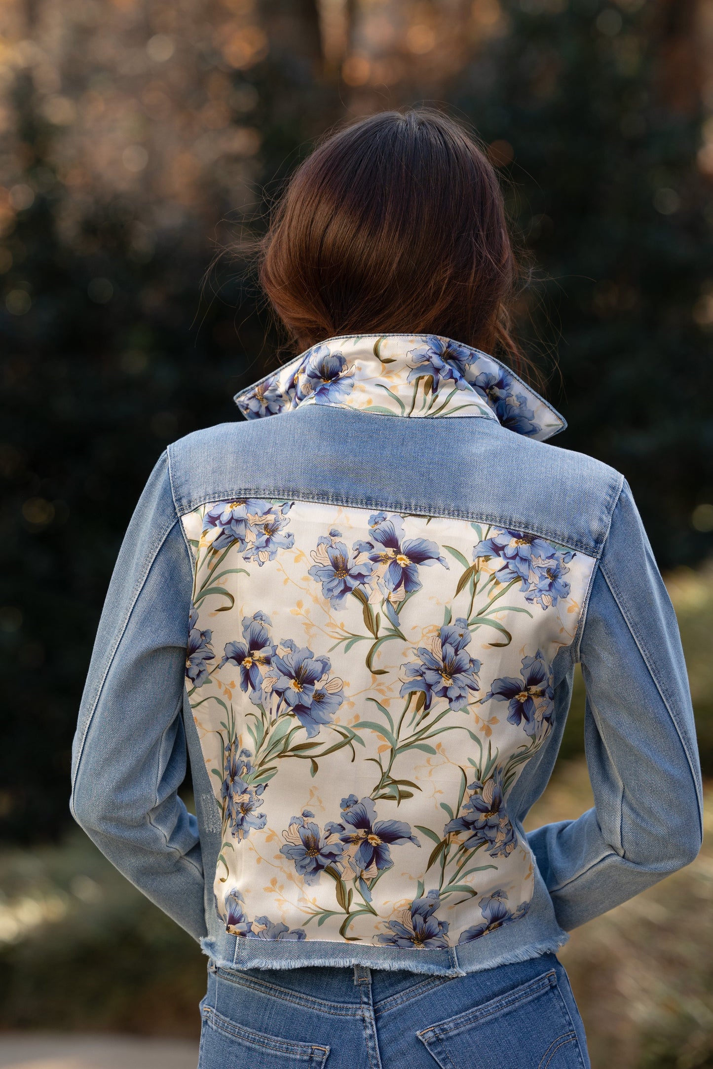 The Light Denim Jacket / Blooming Iris