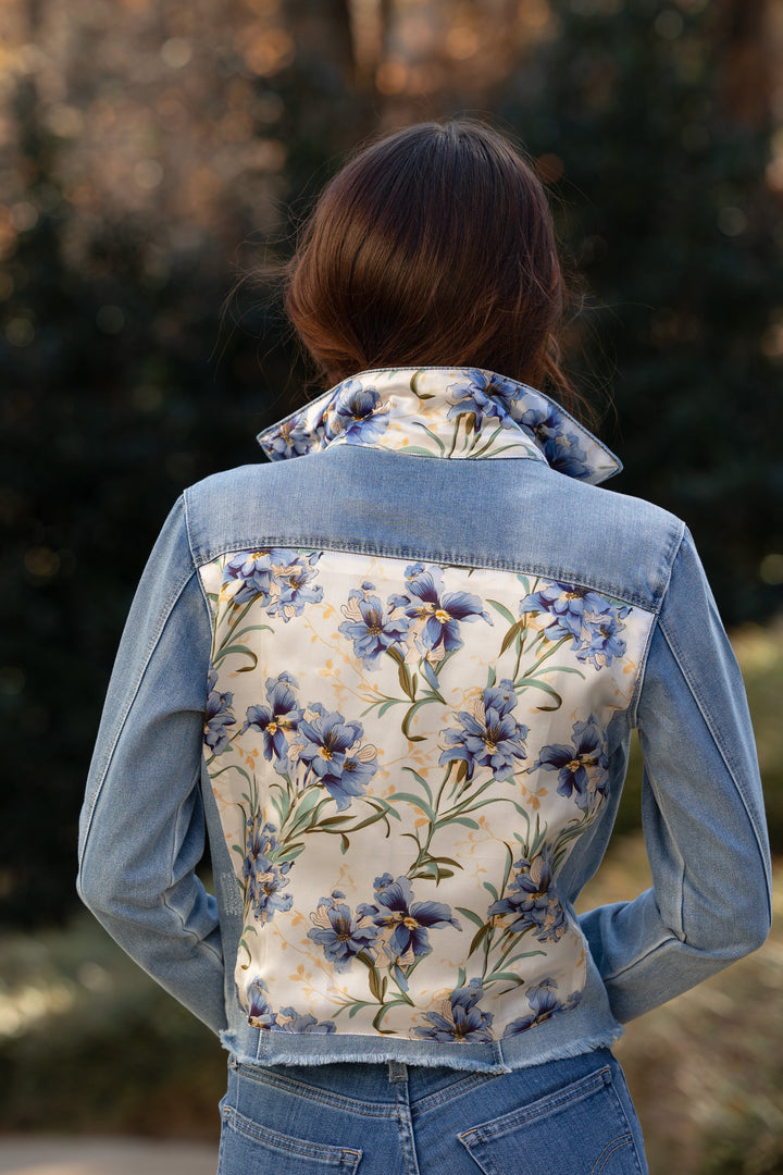 The Light Denim Jacket / Blooming Iris