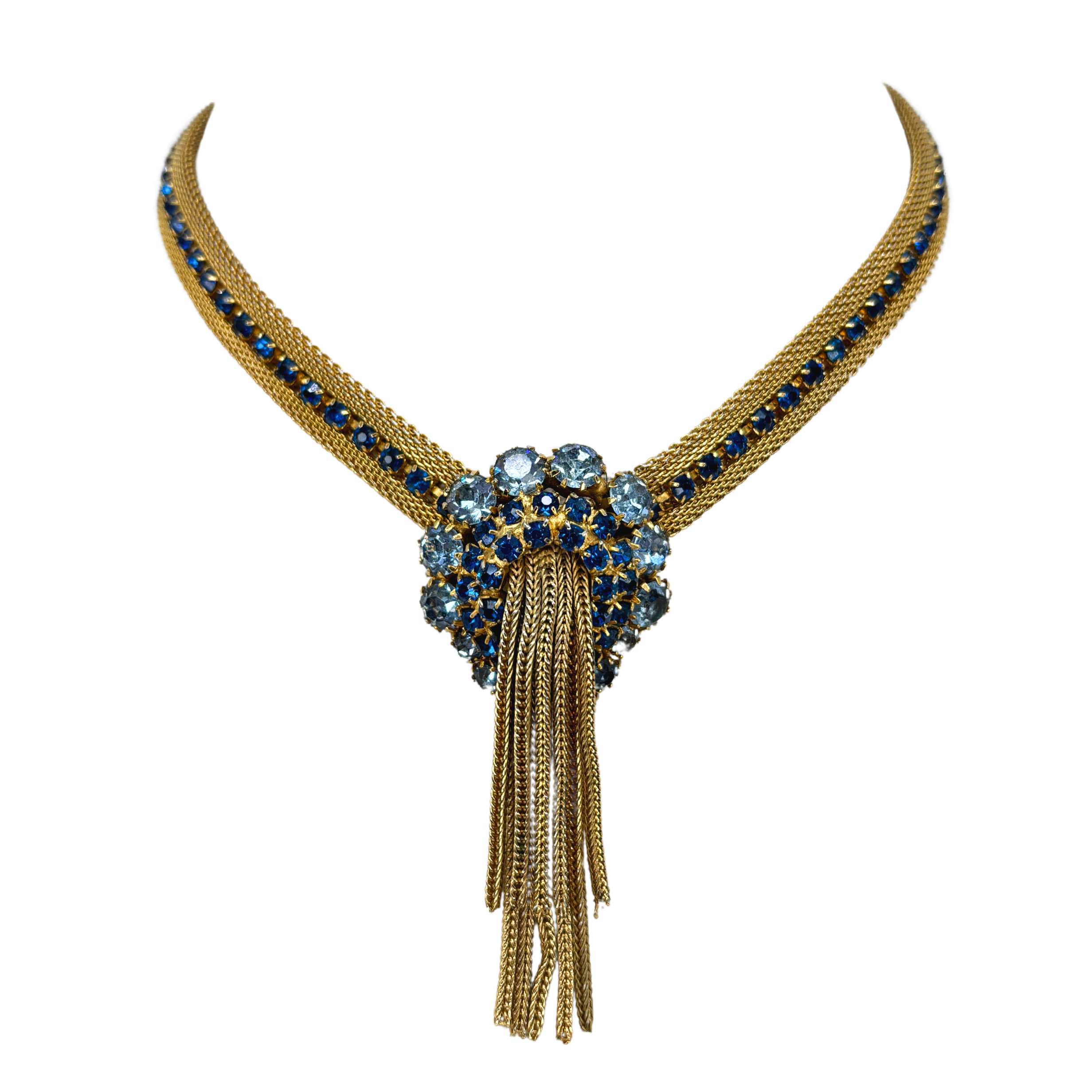 Vintage Mesh Fringe Tassel Necklace