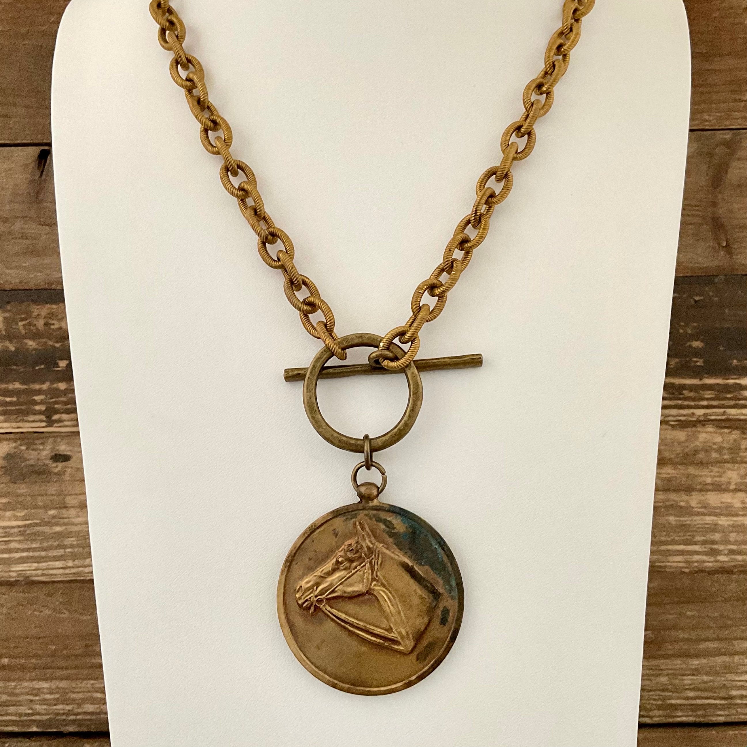 Vintage Chain with Horse Medal 32