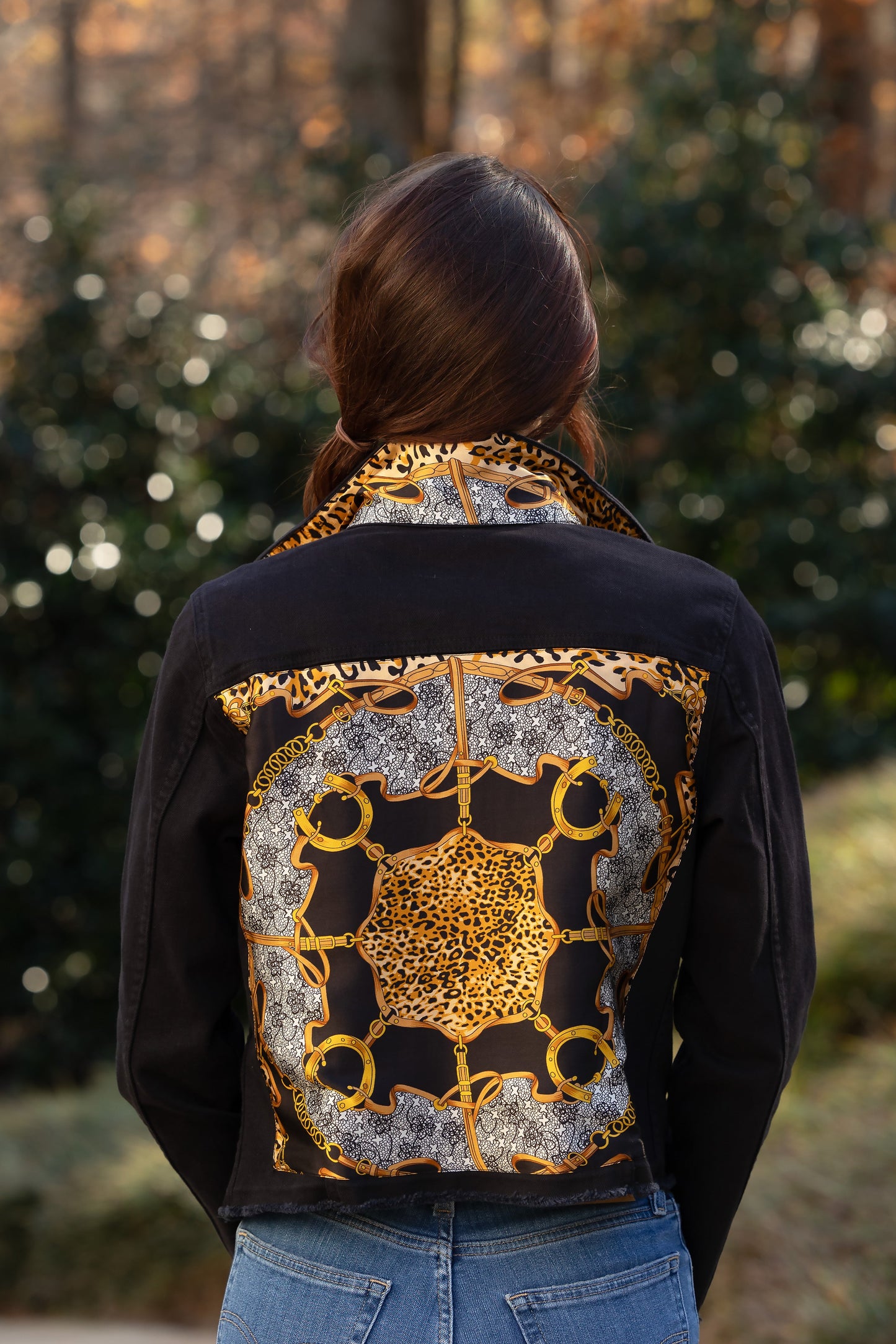 The Black Denim Jacket / Lucky Leopard