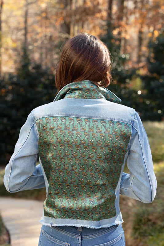 The Light Denim Jacket / Lot’s of Stirrups / Green