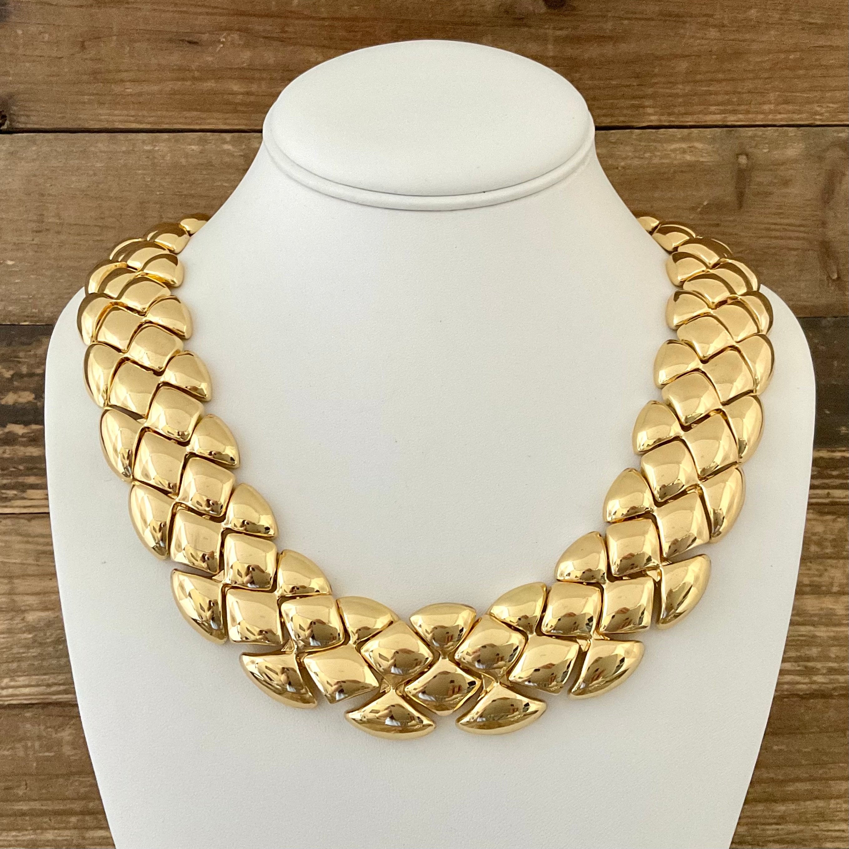 Gold Plated Vintage Collar Necklace