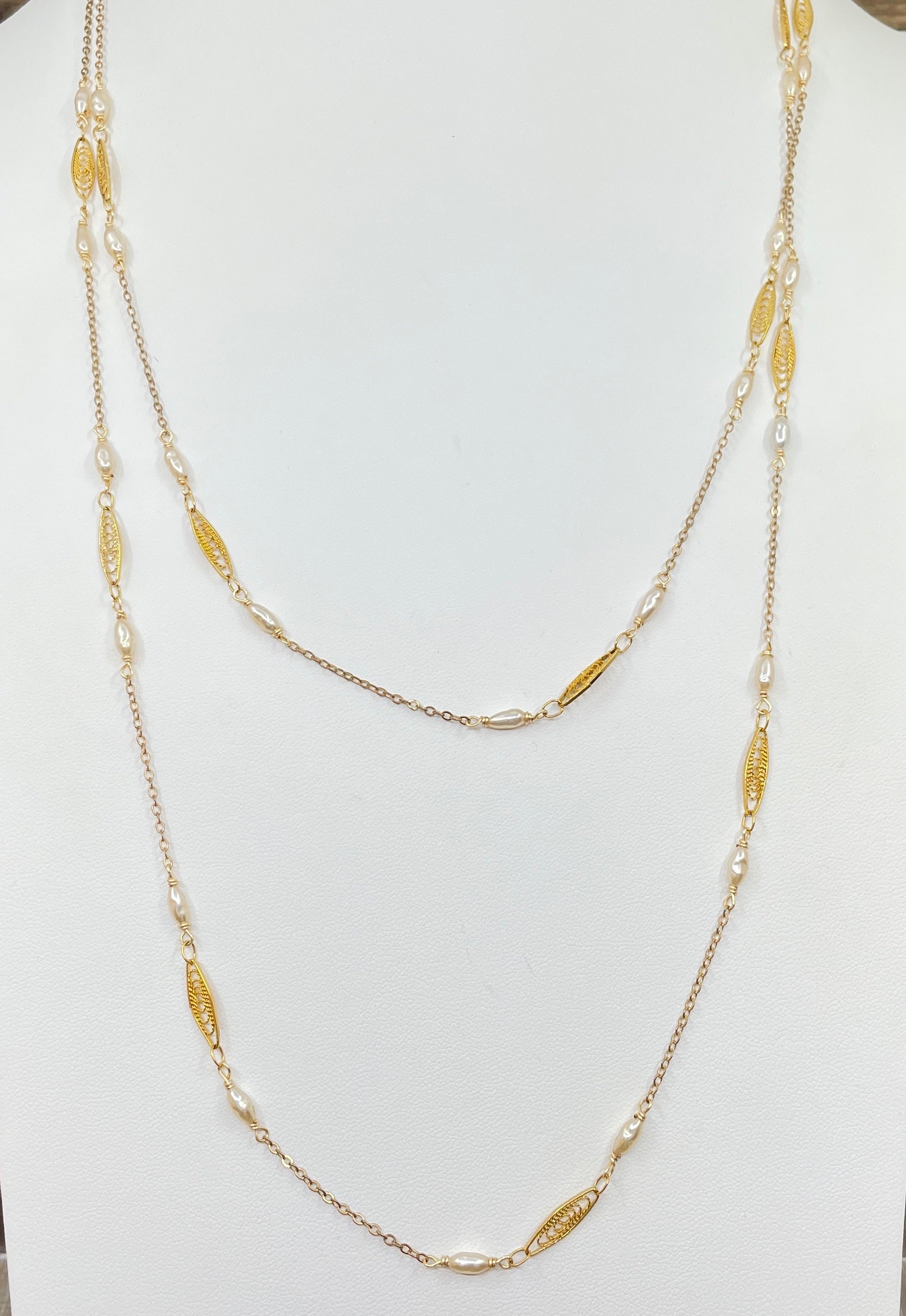 Vintage Gold Plated Miriam Haskell Necklace