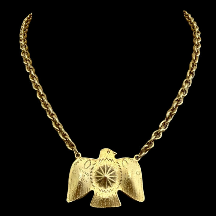Vintage gold Plated Chain with Vintage Reproduction Thunderbird