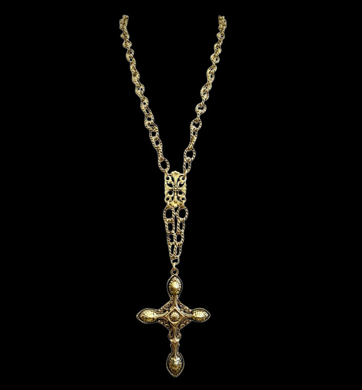 Vintage Reproduction Gold Plated Cross