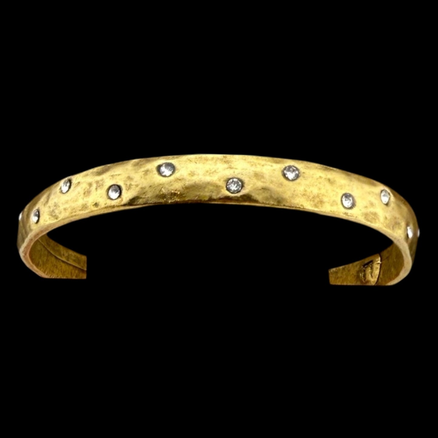 Vintage Gold Plated Bangle with Small Crystals