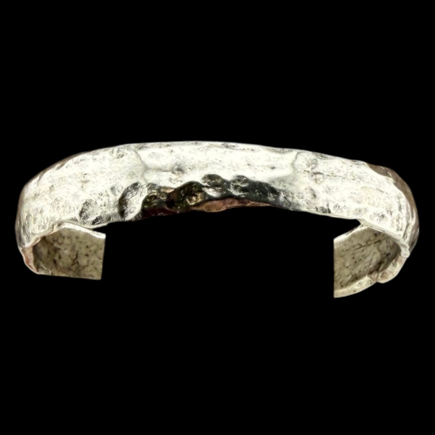 Sterling Plated Repurposed Organic Bangle Small